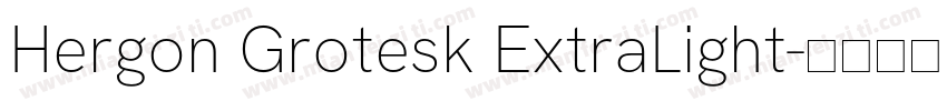 Hergon Grotesk ExtraLight字体转换